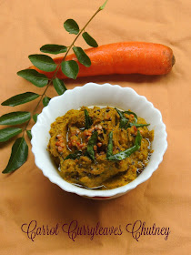 Carrot chutney with curryleaves