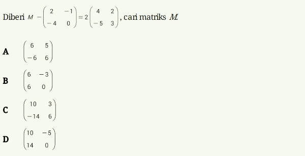 Matematik Spm Matriks