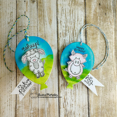 Farmyard Friends a Tag by Diane Morales |  Farmyard Friends Stamp Set by Newton Nook Designs