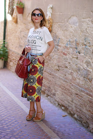 red Prada tote bag, culottes trend, Northland culottes, Fashion and Cookies, fashion blogger