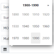 Date Picker by Decade