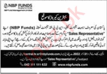 Apply at NBP Fund Management Limited latest Government jobs in Sales and departments before closing date which is around December 31, 2022 or as per closing date in newspaper ad. Read complete ad online to know how to apply on latest NBP Fund Management Limited job opportunities.