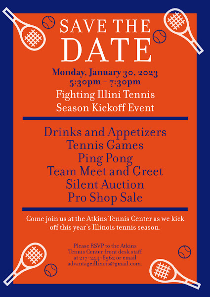 Illini Tennis Kickoff on January 30. Click for larger view