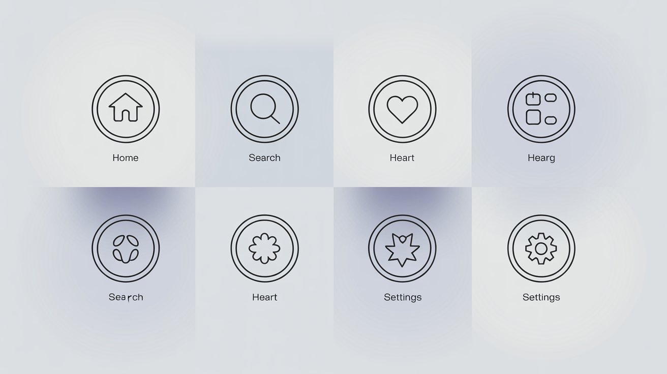 Minimalist Line Art Icons Designed for Versatility and Clarity