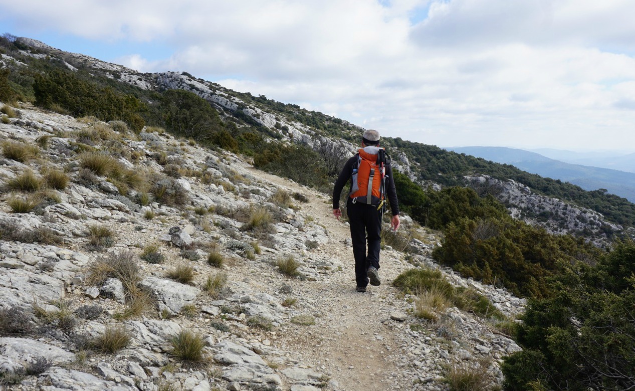 GR9 trail on the ridge of Sainte-Baume Massif