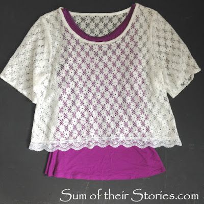 Lace top refashion