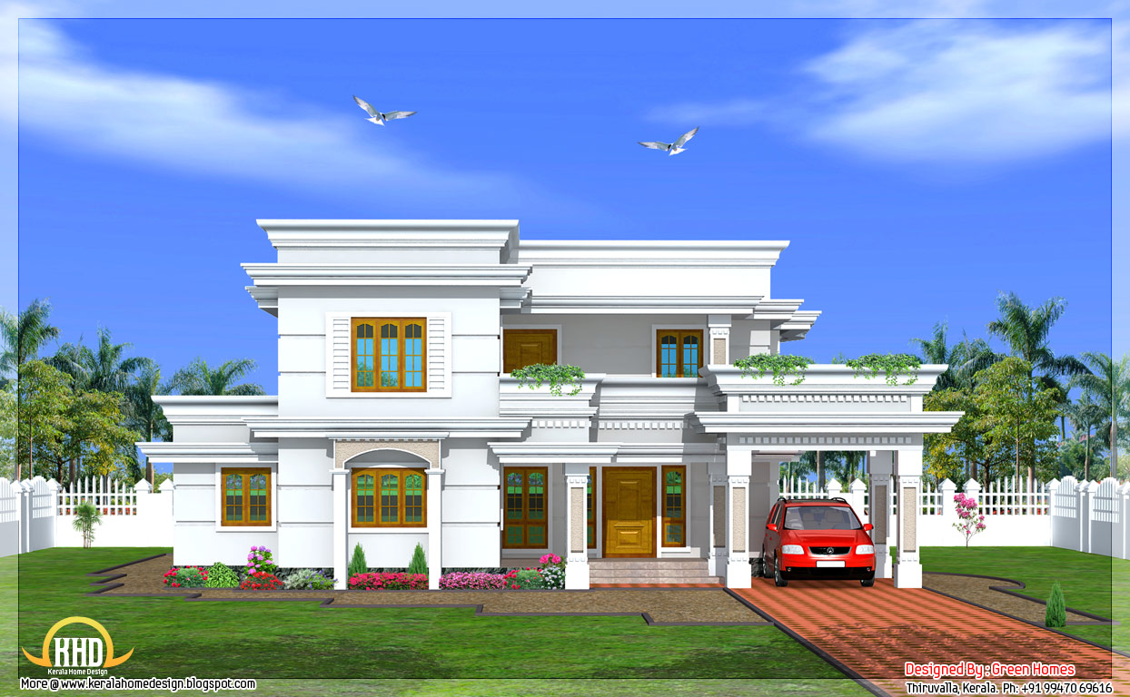 Modern two story 4  bedroom  house  2666 Sq Ft Indian 