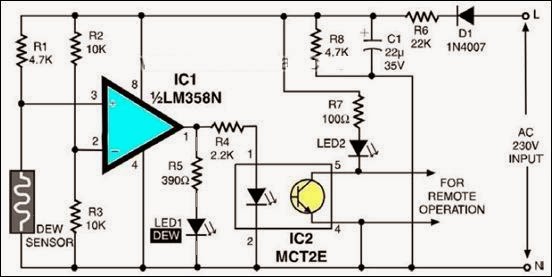 Tiny Dew Sensor Circuit Diagram Tiny Dew Sensor Circuit Diagram