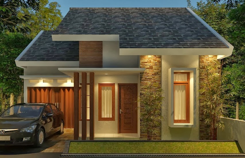  Rumah  Minimalis Variasi  Batu Alam Rumah  Zee