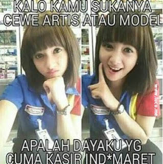 meme kasir cantik