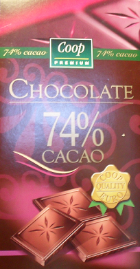 Čokoláda COOP Premium 74%