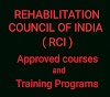 Rehabilitation Council of India ( RCI )approved courses and training programs  