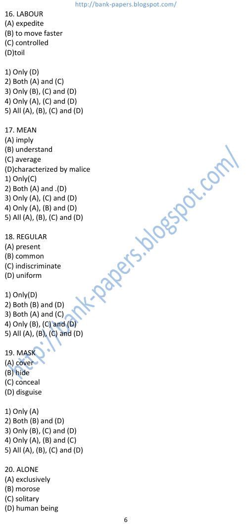 paper pattern for ibps