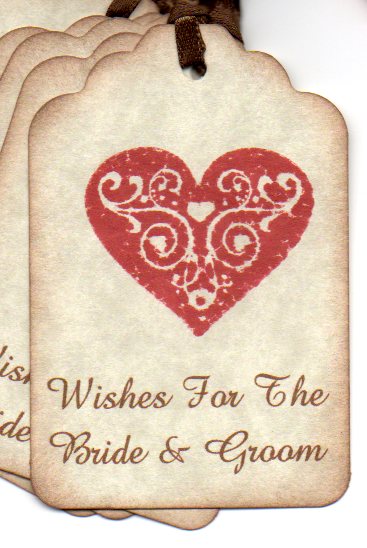 Wedding Wishes For the Bride and Groom to match the Wedding Favor Tags in my