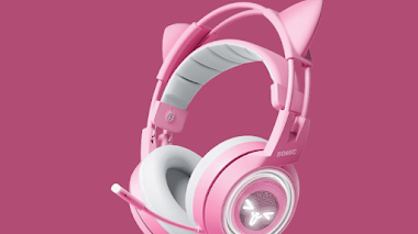 Auriculares de juego rosa para mujeres