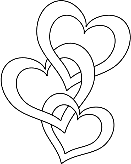 pictures of hearts to color. valentine color sheets.