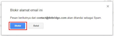 CAra memblokir alamat email pada gmail terbaru