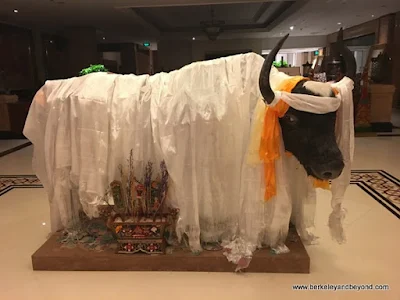 artificial yak in lobby of Tibet Hotel Chengdu in Chengdu, China