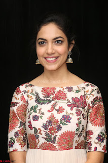 Ritu Varma smiling face Cream Anarkali dress at launch of OPPO New Selfie Camera F3 ~  Exclusive 024.JPG