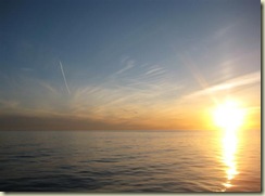 Sunset and Contrail (Small)