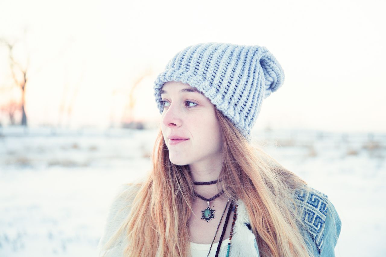 Bohemian jewelry winter photo shoot