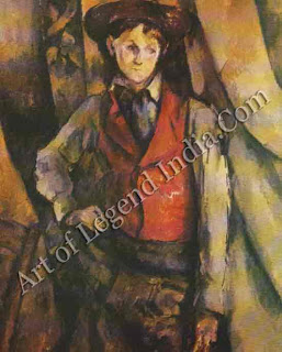The Great Artist Paul Cezanne “Boy in a Re Waistcoat” 1890-1895 36 ¼" x 28 3/4" Collection of Mr. and Mrs. Paul Mellon, Upperville, Virginia 
