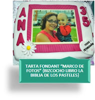 TARTA FONDANT "MARCO DE FOTOS"