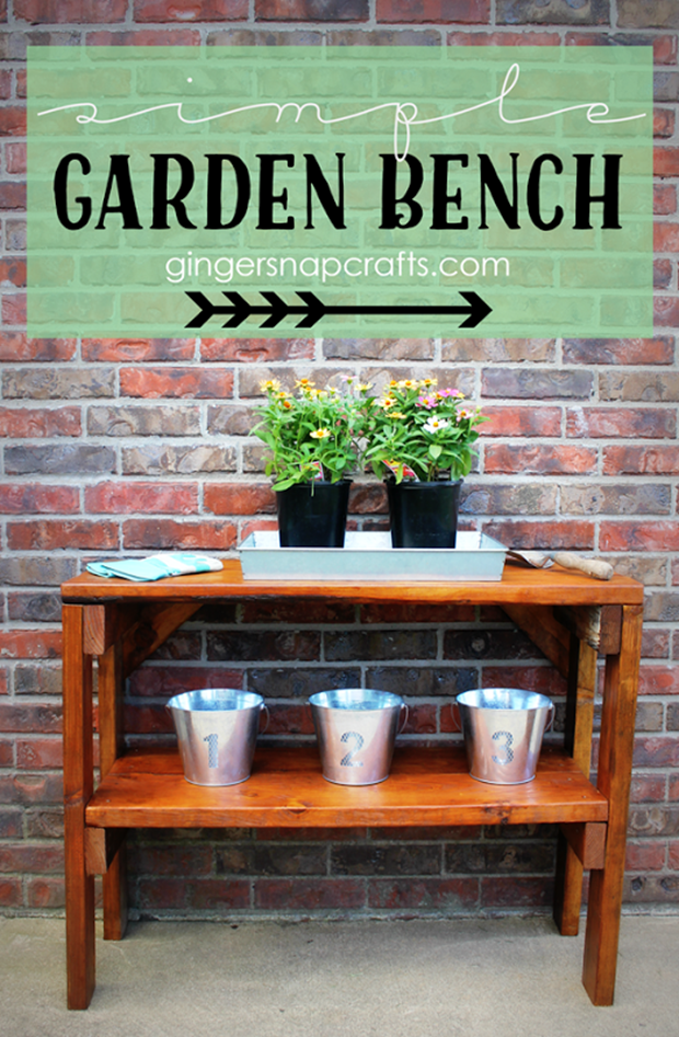 Simple Garden Bench at GingerSnapCrafts.com_thumb