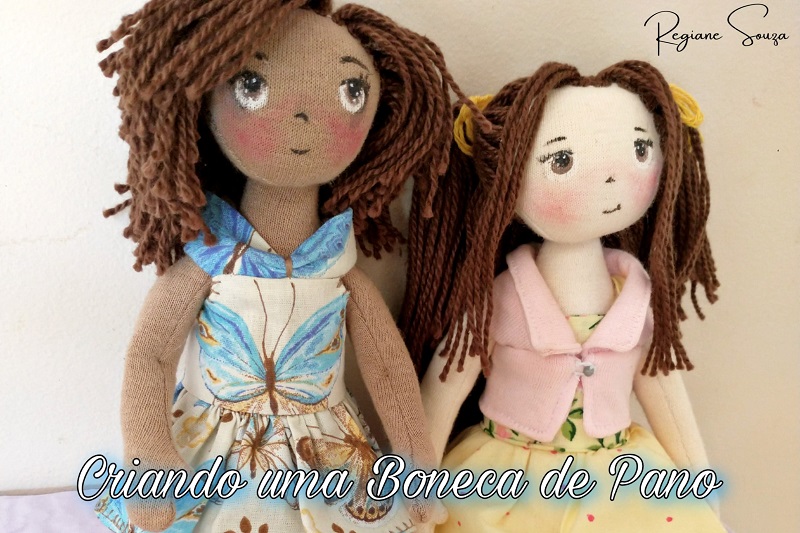 Como fazer vestido para boneca de pano com manguinhas ( passo a passo  detalhado ) 