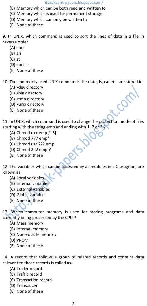 computer knowledge questions and answers