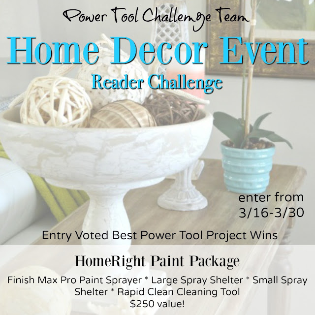 Home Decor Reader Challenge with Prize of a HomeRight Paint Package!!  Details at MyLove2Create