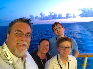 David Brodosi and family on a cruise ship to Cozumel Mexico