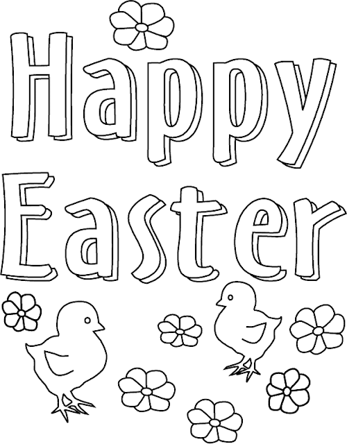 Printable Happy Easter Coloring Pages