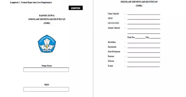 Format Raport SMK dan Cara Pengisiannya Sesuai Panduan