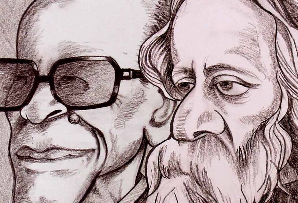 Daily Caricature .. Tagore & Mahfouz