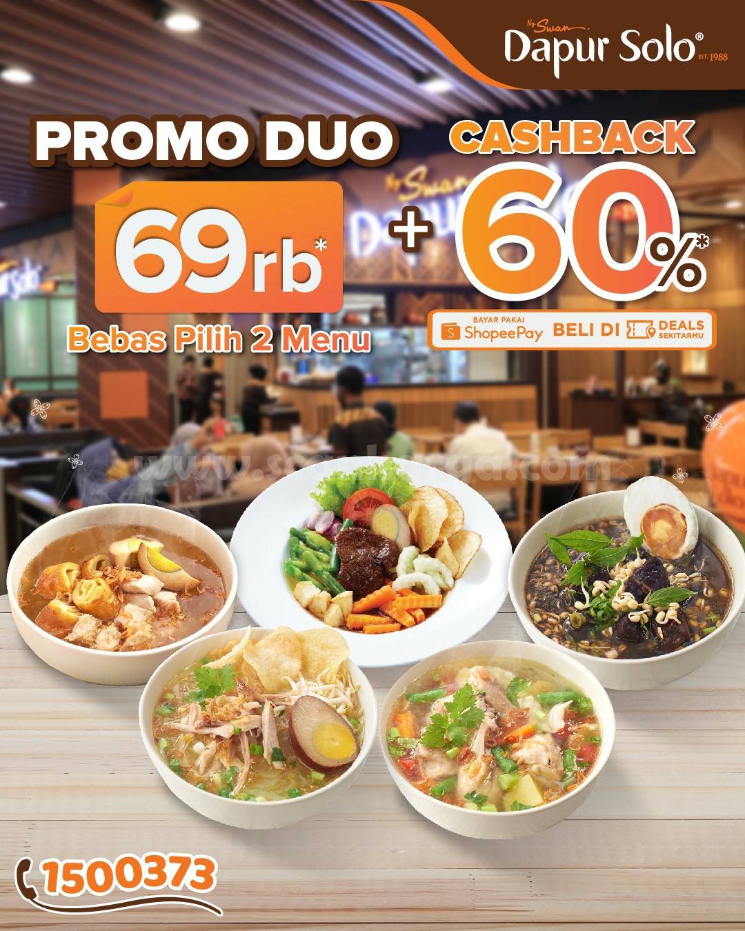 DAPUR SOLO Promo DUO – Bebas Pilih 2 Menu cuma 69 Ribu