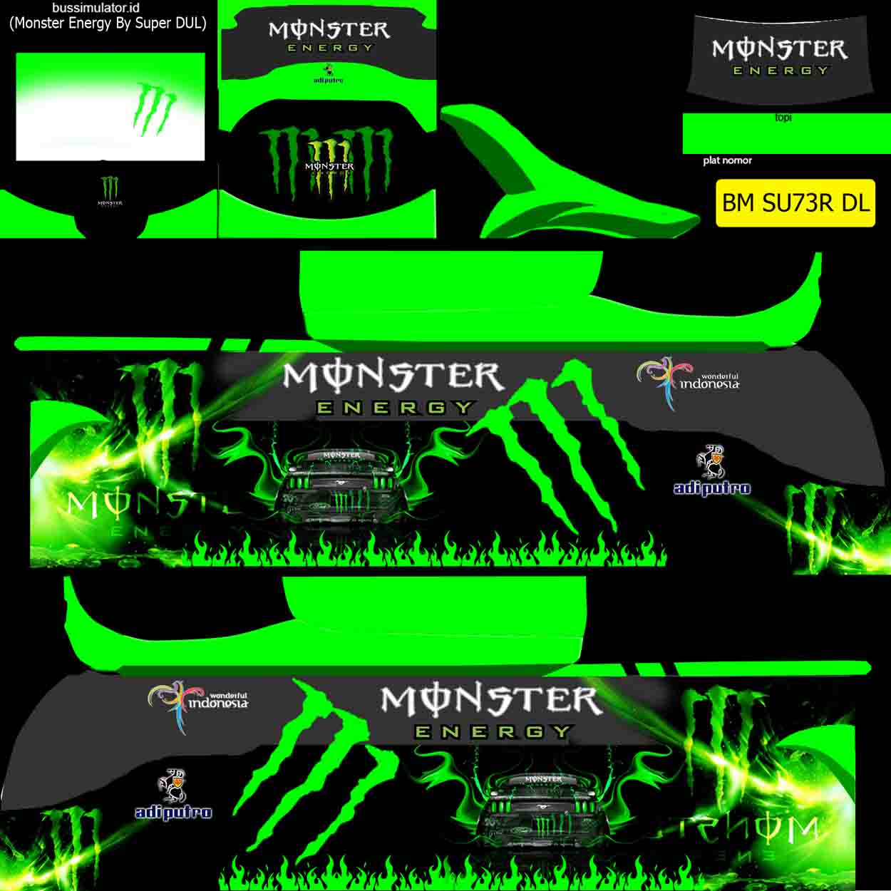 livery bussid monster energy xhd