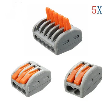 Excellway Electric Cable Connectors - ET25 Electrical Spring Lever Terminal Cable Wire Connectors