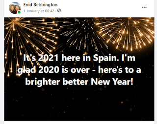 Enid's Facebook post 1st of January 2021
