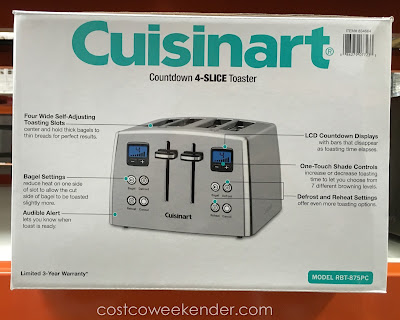 Cuisinart RBT-875PC Countdown 4-Slice Toaster - One-touch shade controls