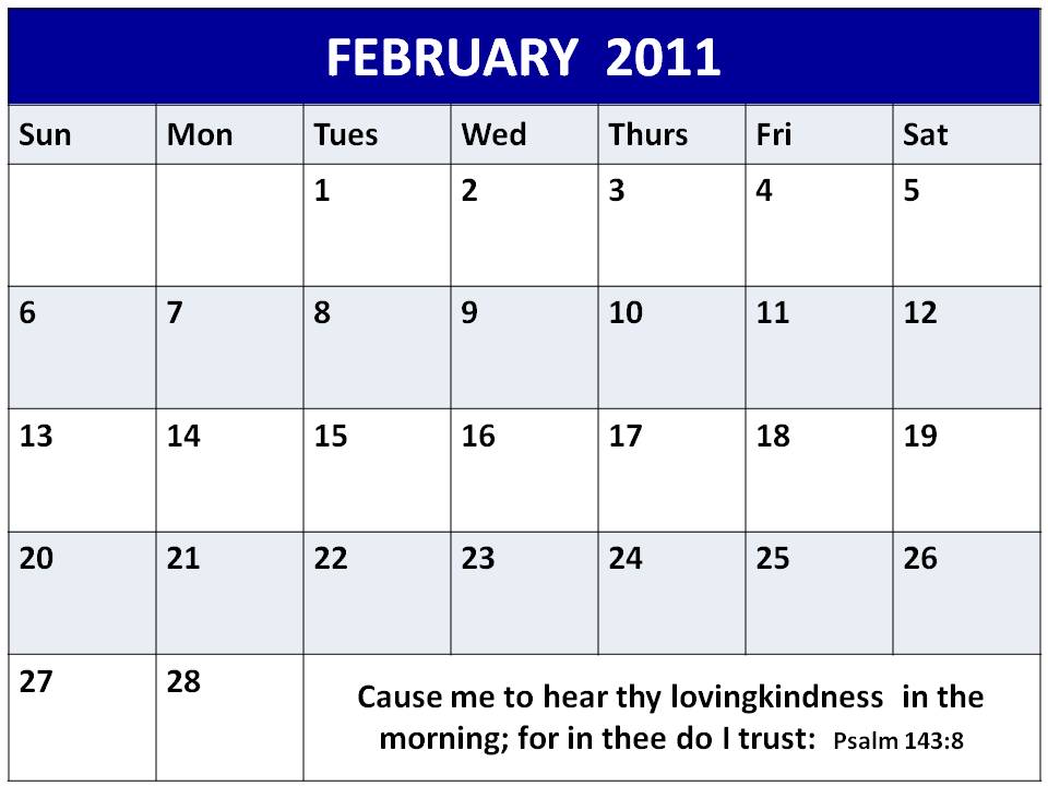 month of february calendar 2011. +february+calendar+2011
