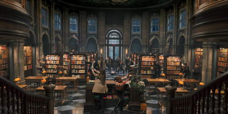 The library interior hall