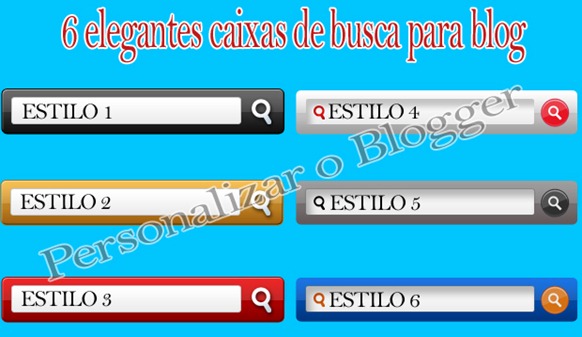 elegantes caixa de busca para blog