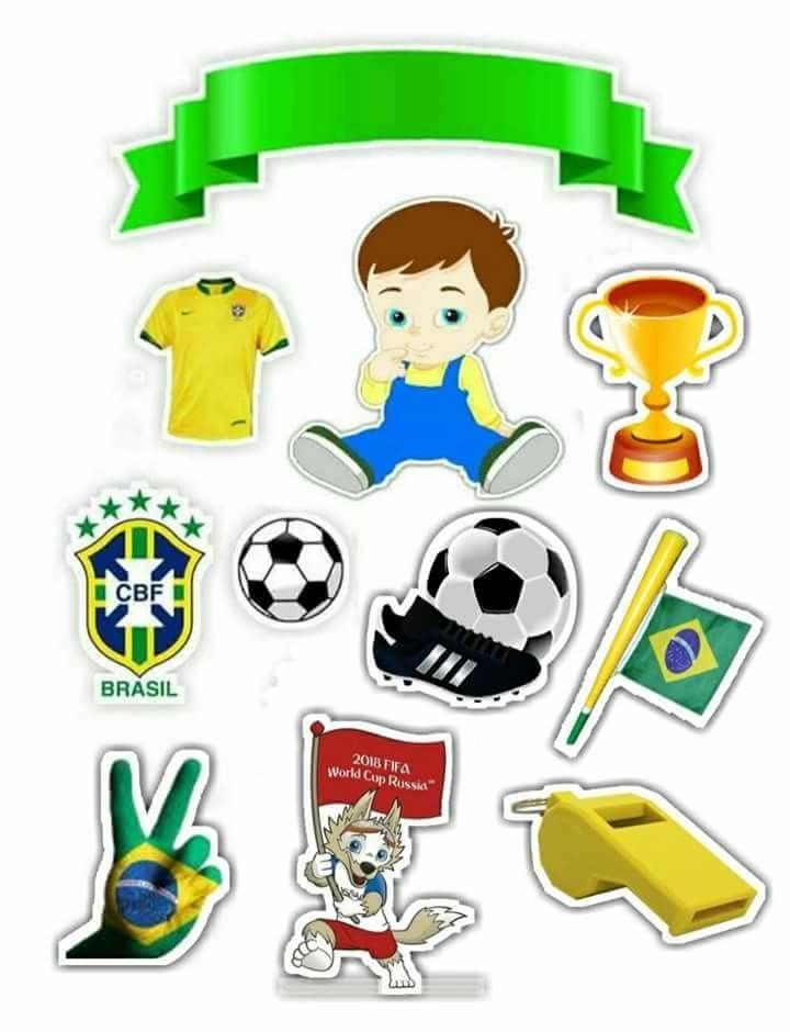 Brazil Soccer World Cup Free Printable Cake Toppers. - Oh My