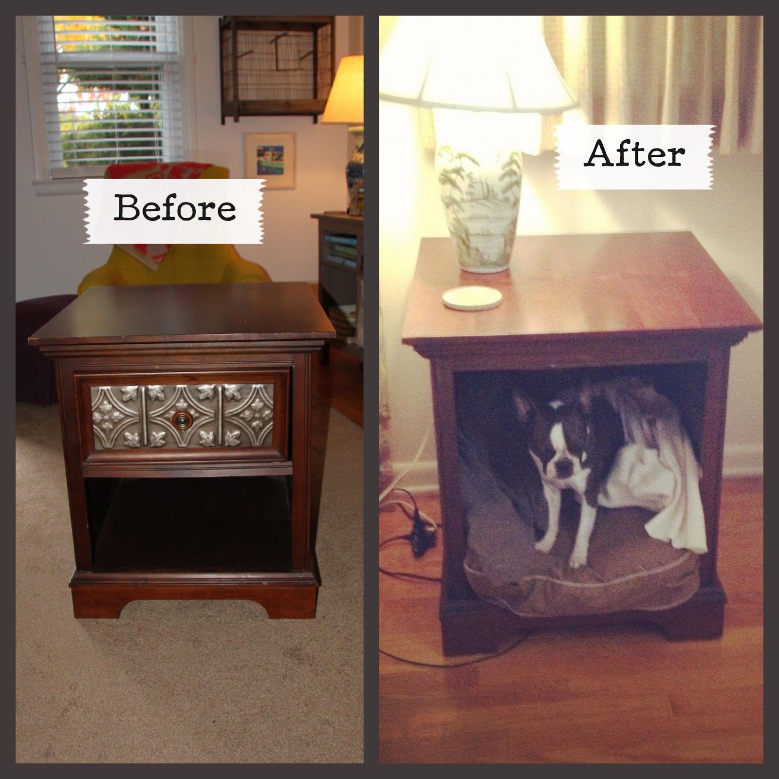 Tiptoethrough Diy Side Table As Dog Bed