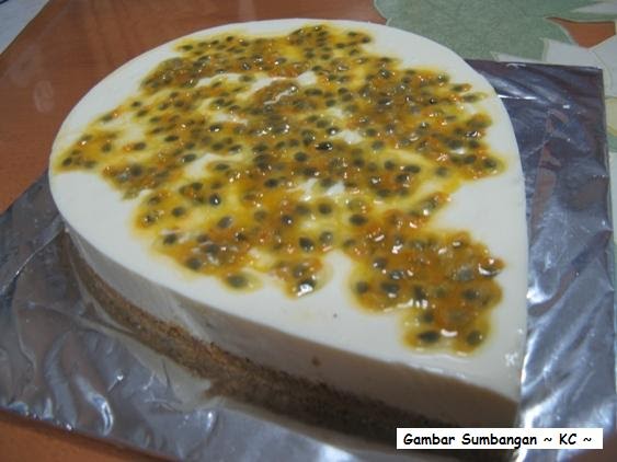 Riezanie's Recipe Collections: PASSIONFRUIT CHILLED CHEESECAKE