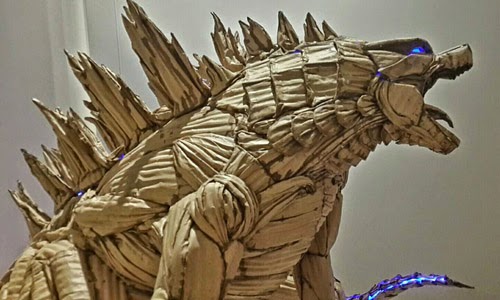 Cardboard Godzilla 2014 is Glorious