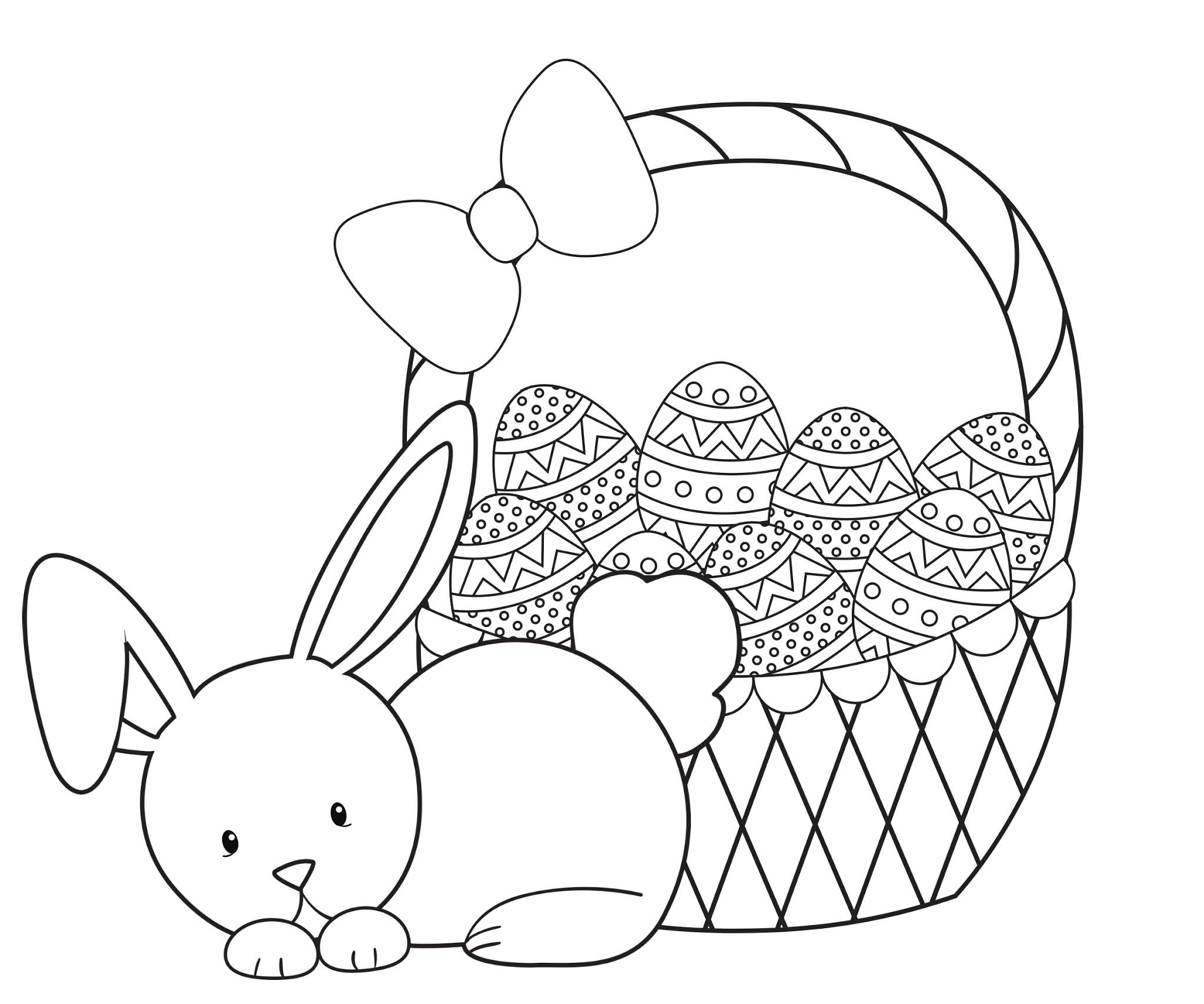 Easter Coloring Pages For Kids Crazy