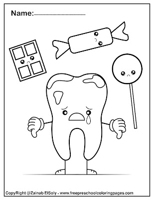 dental care health preschool coloring pages