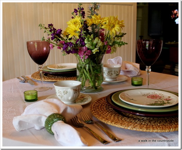 spring tablescape